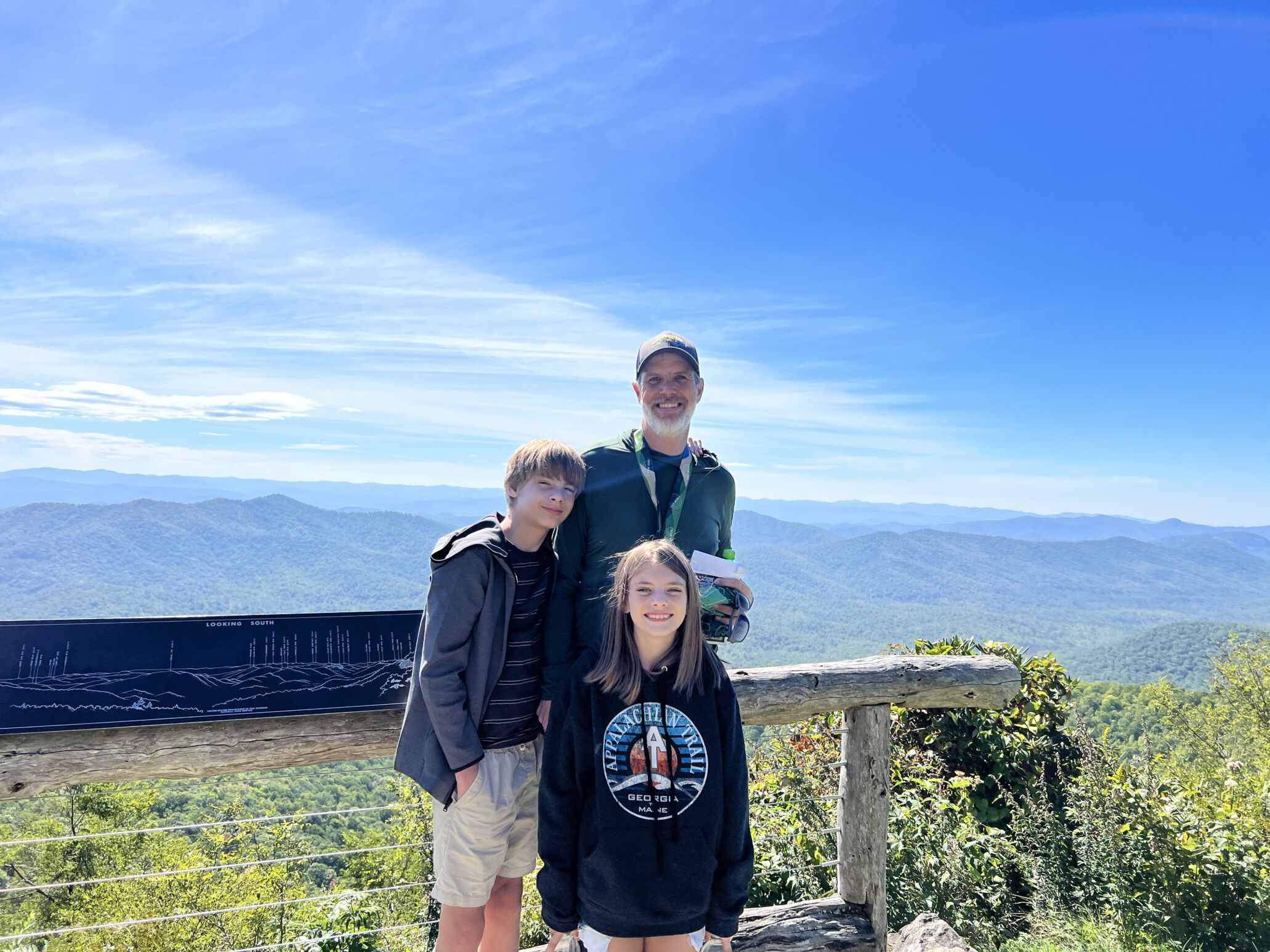 MST Completer Jason “Jaybird” Smith with Rowan and Wren © Jason Smith @jbirdnc