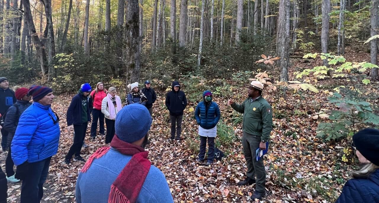 Antoine Fletcher making presentation at Elkmont