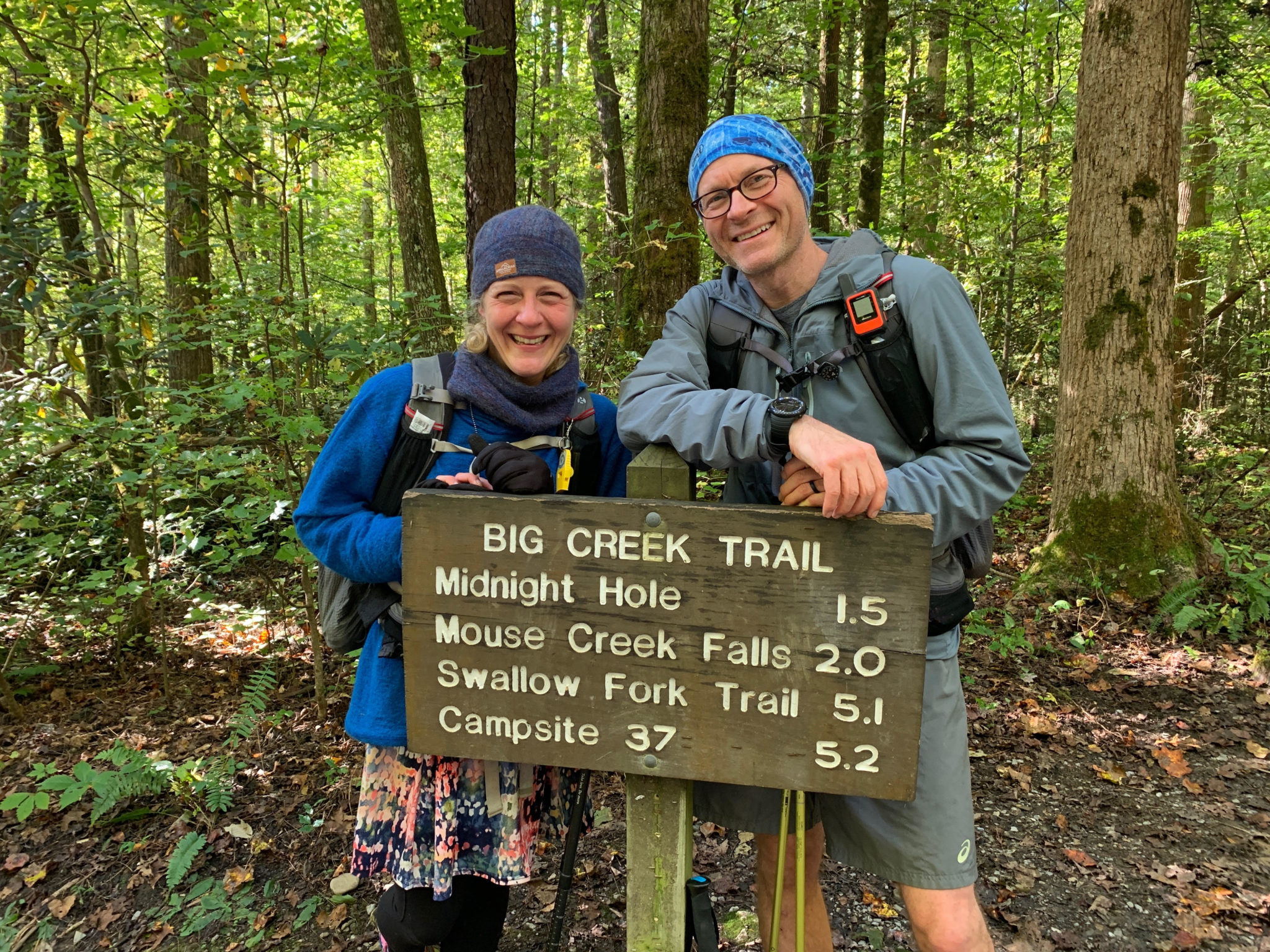 Nancy East and Chris Ford complete their Tour de Smokies